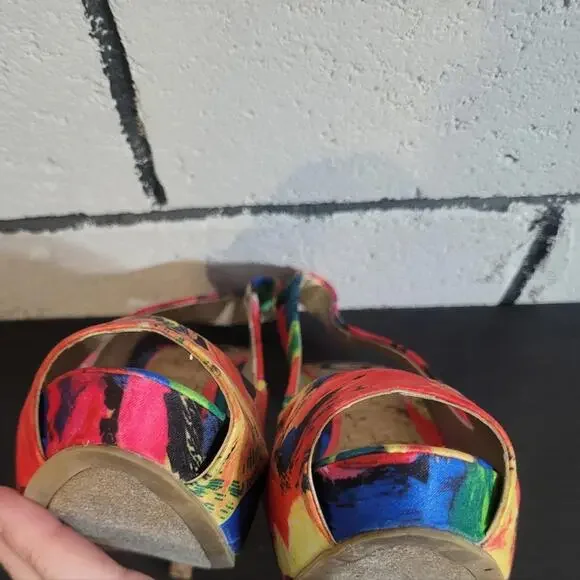 BUNDLE SALE!  G by GUESS Colorful Strappy Heels Size 8.5 - Picture 6 of 9